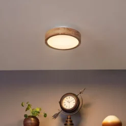 Scandinavische plafondlamp hout 30cm incl. LED dimbaar - Pecker