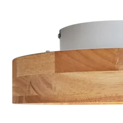Scandinavische plafondlamp hout 30cm incl. LED dimbaar - Pecker