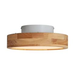 Scandinavische plafondlamp hout 30cm incl. LED dimbaar - Pecker
