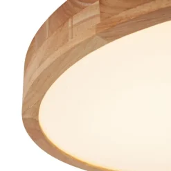 Scandinavische plafondlamp hout 50cm incl. LED dimbaar - Pecker