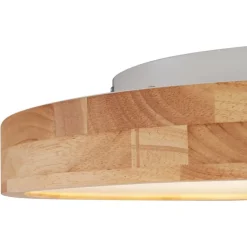 Scandinavische plafondlamp hout 50cm incl. LED dimbaar - Pecker