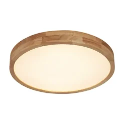 Scandinavische plafondlamp hout 50cm incl. LED dimbaar - Pecker