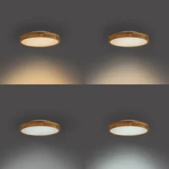 Scandinavische plafondlamp hout 50cm incl. LED dimbaar - Pecker