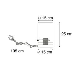Scandinavische tafellamp brons met glas - Dome