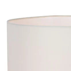 Scandinavische tafellamp groen met linnen kap wit - Lotti