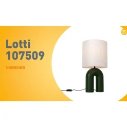 Scandinavische tafellamp groen met linnen kap wit - Lotti