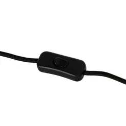 Scandinavische tafellamp groen met linnen kap wit - Lotti