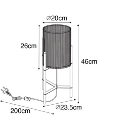 Scandinavische tafellamp bamboe - Natasja