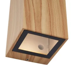 Scandinavische wandlamp hout 2-lichts GU10 70mm IP54 - Baleno