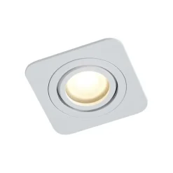 Set van 6 afgeronde inbouwspots wit GU10 50mm draai- en kantelbaar IP44 - Alberto