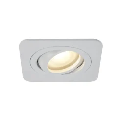 Set van 6 afgeronde inbouwspots wit GU10 50mm draai- en kantelbaar IP44 - Alberto