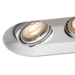 Set van 6 Afgeronde inbouwspot wit GU10 50mm 2-lichts - Hubs