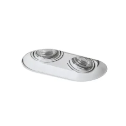 Set van 6 Afgeronde inbouwspot wit GU10 50mm 2-lichts - Hubs