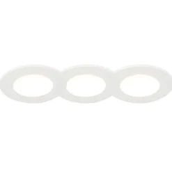 Set van 3 badkamer inbouwspots rond LED 5W wit waterdicht - Blanca