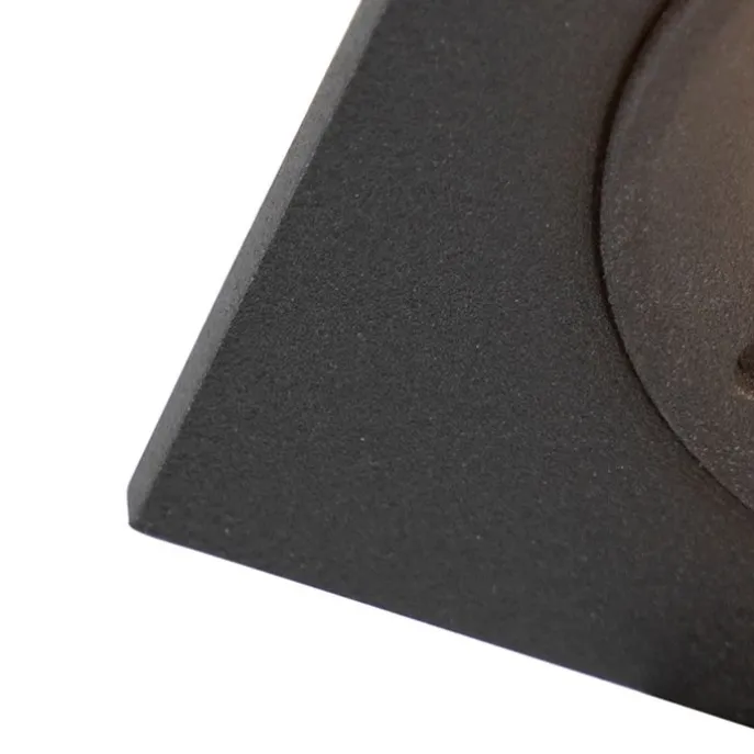 Set van 3 badkamer inbouwspots zwart vierkant IP44 - Xena