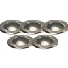 Set van 5 buiten grondspots RVS IP65 - Delux