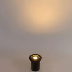 Set van 6 buiten grondspot zwart verstelbaar IP65 - Delux