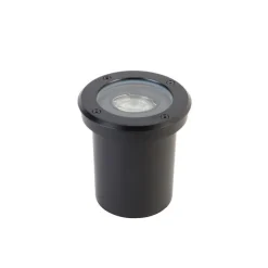 Set van 6 buiten grondspot zwart verstelbaar IP65 - Delux