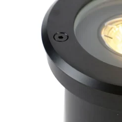 Set van 6 buiten grondspot zwart verstelbaar IP65 - Delux