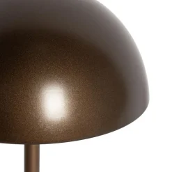 Set van 2 buiten tafellampen mushroom donkerbrons oplaadbaar - Keira