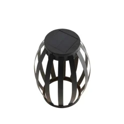 Set van 2 buiten tafellampen zwart 3-staps dimbaar solar en oplaadbaar - Sheldon