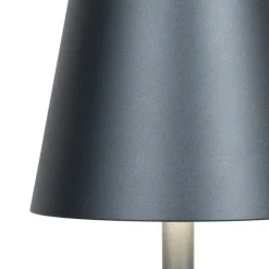 Set van 2 buiten tafellampen grijs incl. LED en dimmer oplaadbaar - Janet