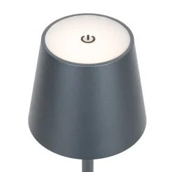 Set van 2 buiten tafellampen grijs incl. LED en dimmer oplaadbaar - Janet