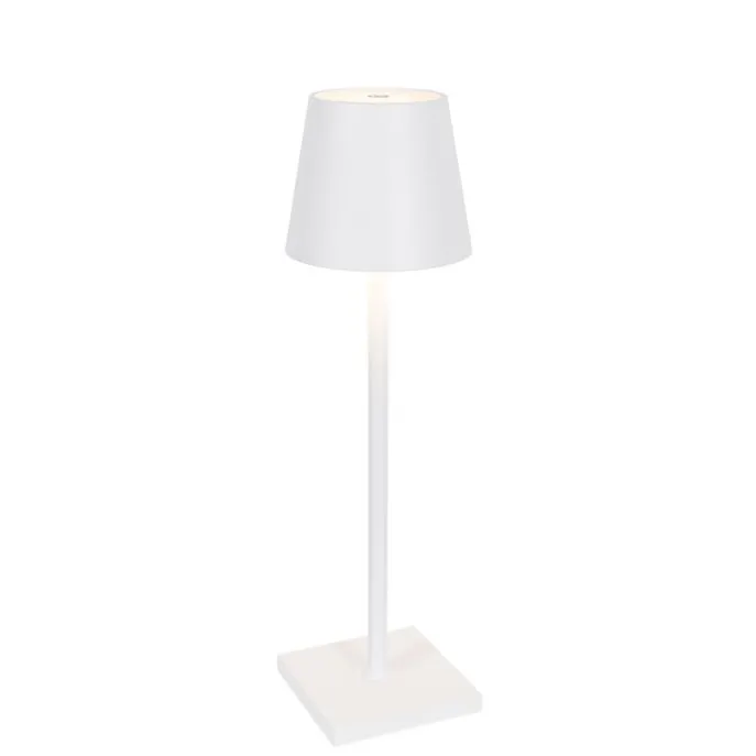 Set van 2 buiten tafellamp wit incl. LED en dimmer oplaadbaar - Janet