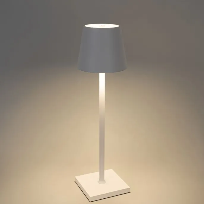 Set van 2 buiten tafellamp wit incl. LED en dimmer oplaadbaar - Janet