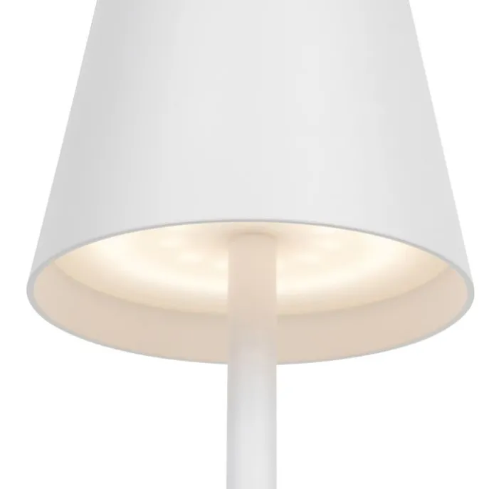 Set van 2 buiten tafellamp wit incl. LED en dimmer oplaadbaar - Janet