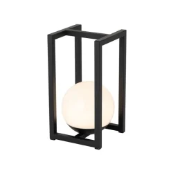 Set van 2 buiten tafellampen zwart met touch oplaadbaar - Nowi