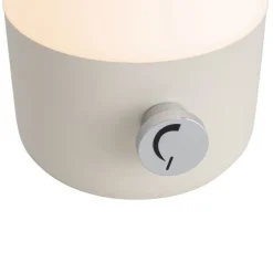Set van 2 buiten tafellampen beige met wit incl. LED oplaadbaar - Haard
