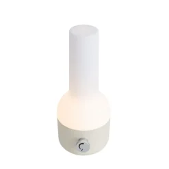 Set van 2 buiten tafellampen beige met wit incl. LED oplaadbaar - Haard