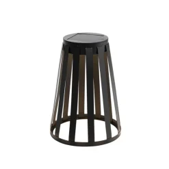 Set van 2 buiten tafellampen zwart incl. LED 3-staps dimbaar solar en oplaadbaar - Penny