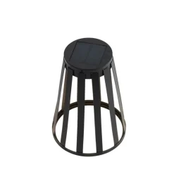 Set van 2 buiten tafellampen zwart incl. LED 3-staps dimbaar solar en oplaadbaar - Penny