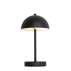 Set van 2 buiten tafellampen mushroom zwart oplaadbaar - Keira