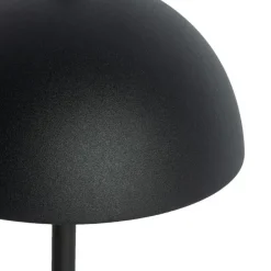 Set van 2 buiten tafellampen mushroom zwart oplaadbaar - Keira