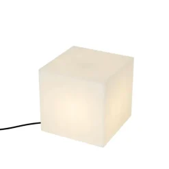 Set van 2 buiten vloerlampen wit 30 en 38 cm vierkant IP44 - Nura