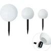 Set van 3 buiten vloerlampen wit incl. LED solar IP44 - Ludger