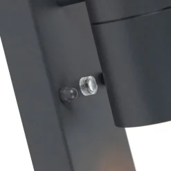 Set van 2 buiten wandlamp donkergrijs 2-lichts schemersensor - Duo