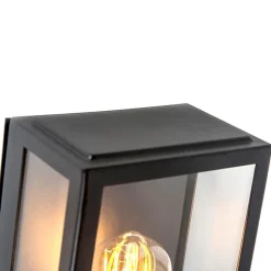 Set van 2 buiten wandlampen zwart met bewegingsmelder - Rotterdam