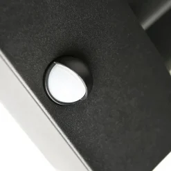 Set van 2 buiten wandlampen zwart met bewegingsmelder - Rotterdam