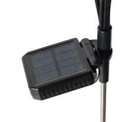 Set van 2 buitenlampen zwart incl. LED met solar en grondpin - Fire Fly