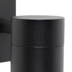 Set van 2 buitenwandlamp zwart RVS IP44 - Solo