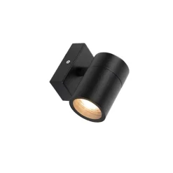 Set van 2 buitenwandlamp zwart RVS IP44 - Solo