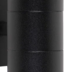 Set van 2 buitenwandlampen zwart IP44 - Duo