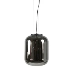 Set van 2 design hanglampen zwart met smoke glas - Bliss