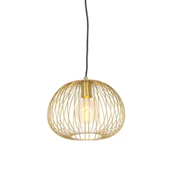 Set van 5 design hanglampen goud - Wires