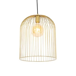 Set van 5 design hanglampen goud - Wires