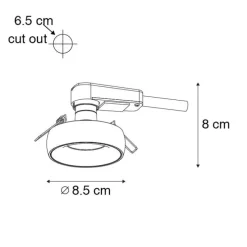 Set van 6 Design inbouwsport zwart met gouden binnenkant - Mooning
